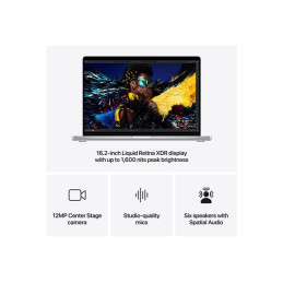 M4 Pro - Apple M4 Pro 20-core - 24 Go RAM - 512 Go SSD - 16.2" 3456 x 2234 @ 120 Hz - Wi-Fi 6E, Blue... (MX2T3FN/A)_6